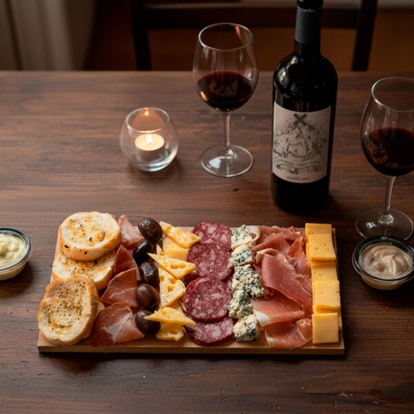 Picada Rústica + Vino Cordero con Piel de Lobo Malbec